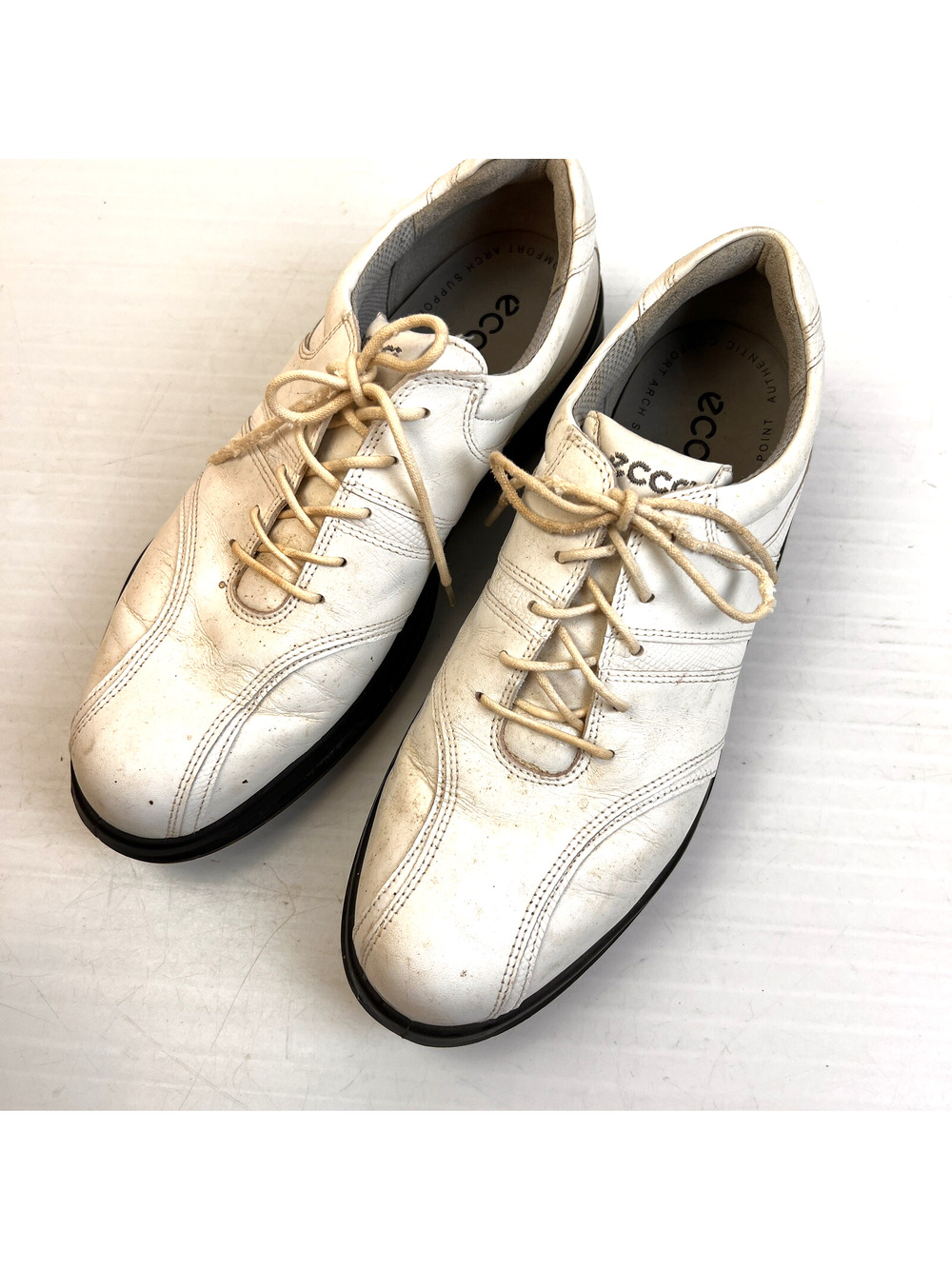 Ecco Golf Shoes Men's 7 - 7.5 ( EU 41) Lace Up White Athleticwear Golfer